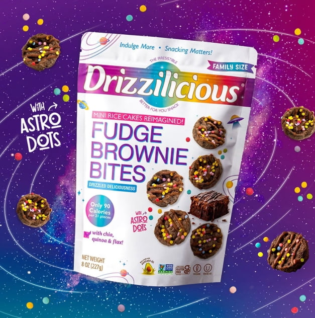 Drizzilicious Fudge Brownie Mini Rice Cake Bites, 8 oz.