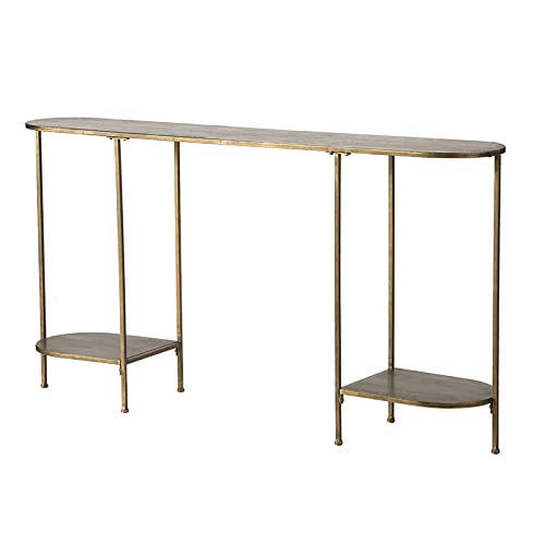 A B Home Oval Metal Console Table, Oval Console Table