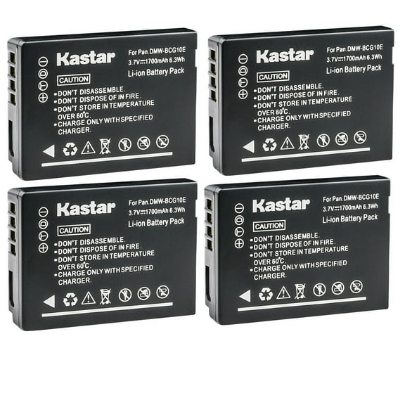 Kastar 4-Pack DMW-BCG10 Battery Replacement for Panasonic Lumix DMC-ZS9, Lumix DMC-ZS10, Lumix DMC-ZS15, Lumix DMC-ZS19, Lumix DMC-ZS20, Lumix DMC-ZS25 Camera