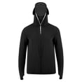 thumbnail image 3 of iixpin Men Long Sleeve Sun Protection Outdoor Hoodie Jacket Sun Shirt for Hiking Fishing Camping Black 3XL, 3 of 7