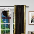 thumbnail image 2 of Lined-Black Rod Pocket  Sheer Sari Curtain Drape Panel   - 43W x 63L - Piece, 2 of 4