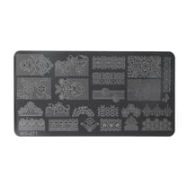 Unique Bargains 1 Pc Colorful Nail Art Stamp WY-071 Silver Tone