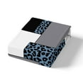 thumbnail image 3 of YST Black White Striped Duvet Cover Full,Navy Blue Leopard Pattern Bedding Set,Geometric Bed Sets,Modern Square Reversible Quilt Cover with 2 Pillowcases Microfiber,no Comforter, 3 of 5