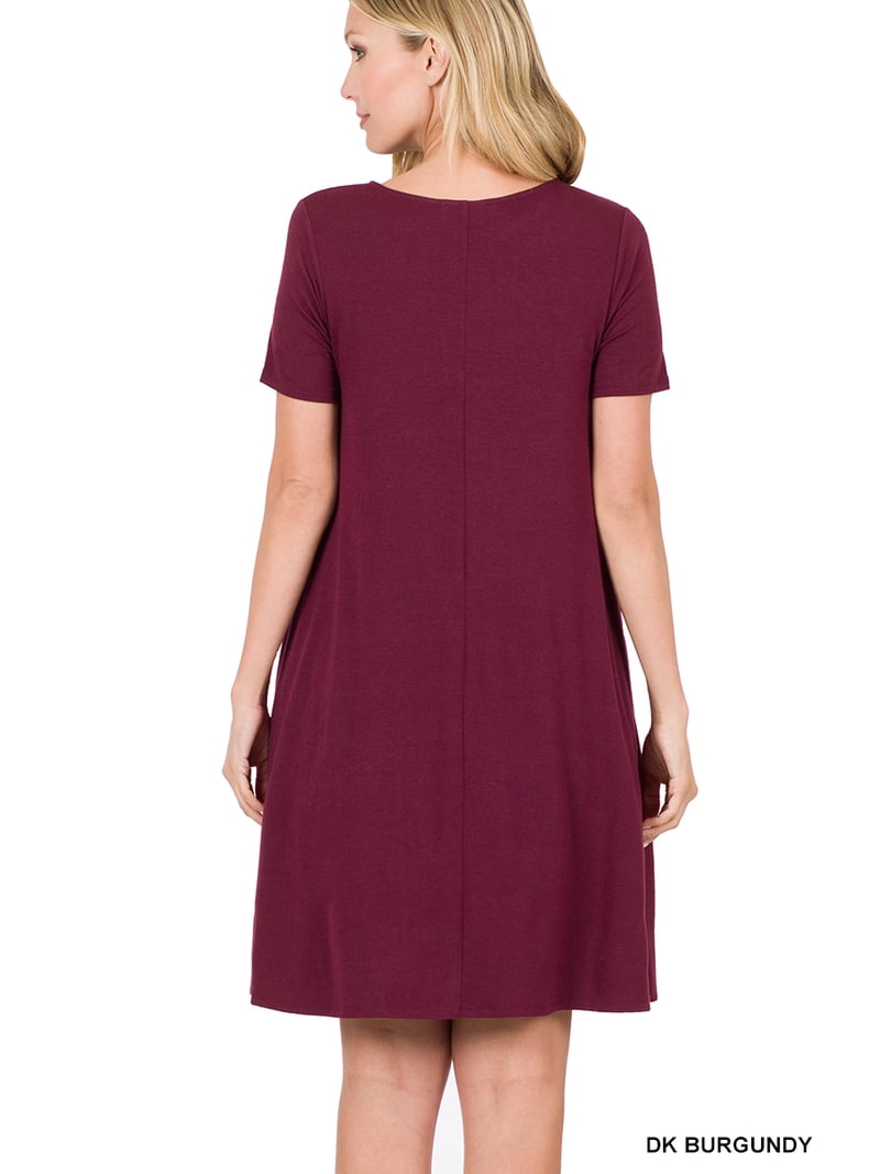 TheLovely Women & Plus Short Sleeve Flared T-Shirt Midi Dress with Side  Pockets - Walmart.com