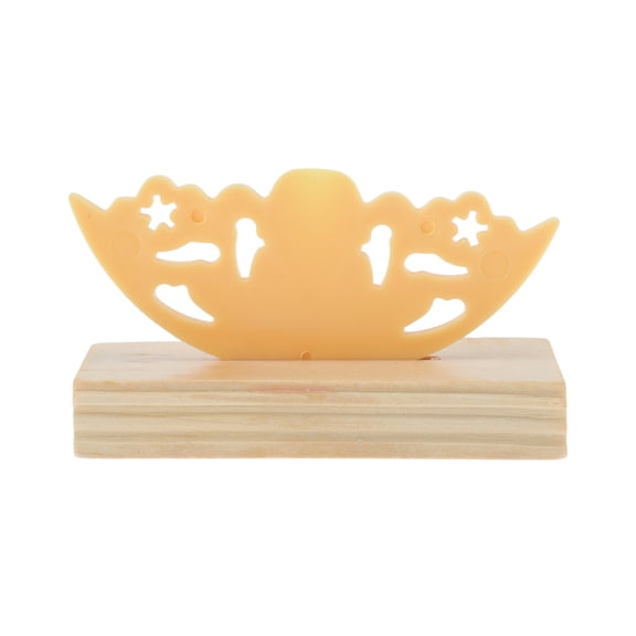 Unique Bargains 1 Pc Fan Display Stand Sturdy Detachable Folding Fan Style Wood Color