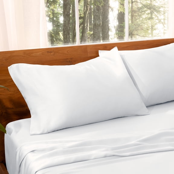 Bare Home TENCEL™ Pillowcase Set - Lyocell derived from Eucalyptus - King, White
