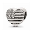 thumbnail image 1 of 925 Sterling Silver Reflections Heart Flag Bead; for Adults and Teens; for Women and Men, 1 of 1