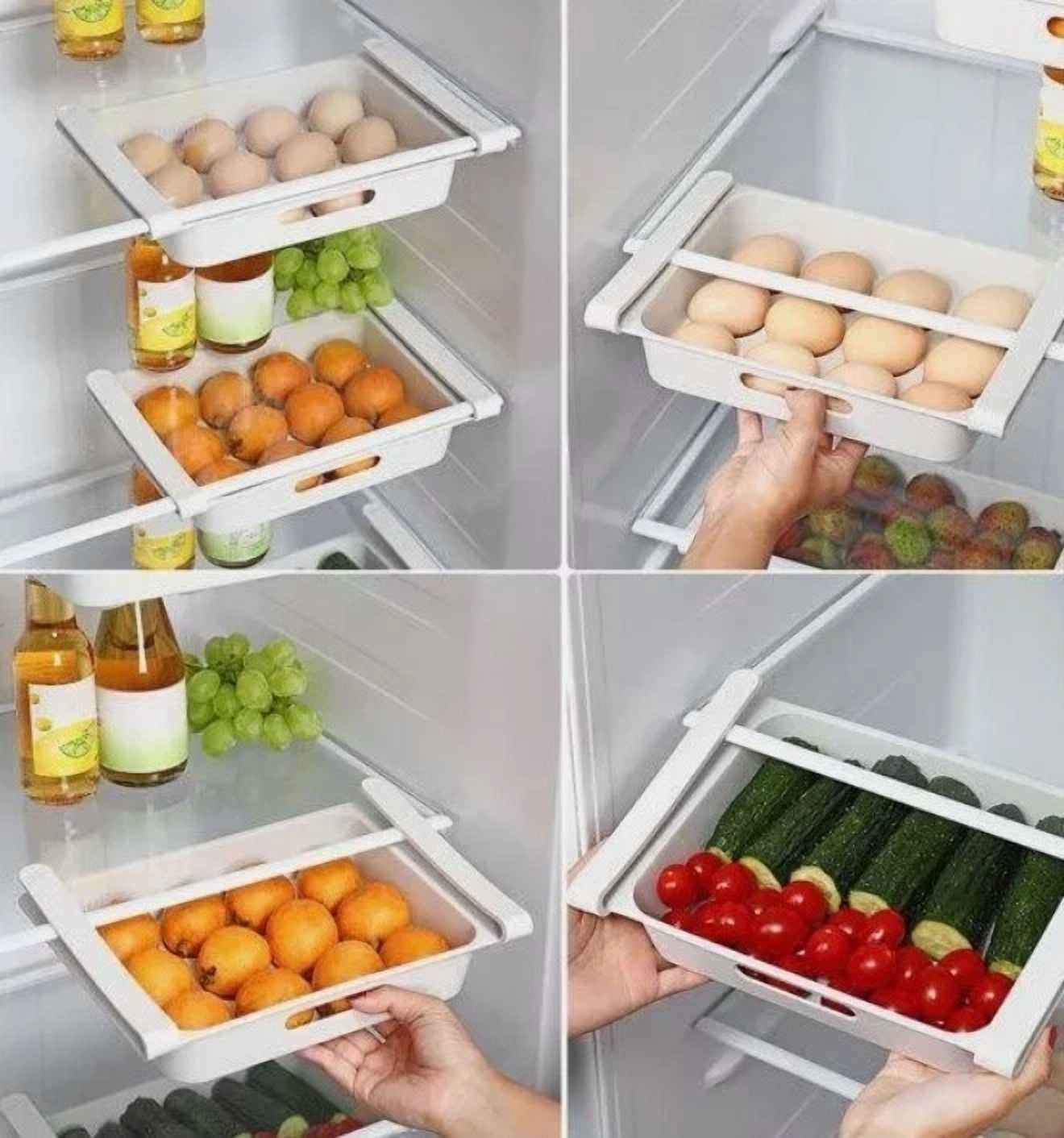 Storage Essentials Large 12 Egg Holder Shelf Refridgerator Organization Fridge