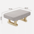 thumbnail image 7 of Bevtee Small Foot Stool, Fabric Ottoman Footstool with Wooden Legs, Footrest Stools with Padded Foam Seat, Grey, 7 of 7