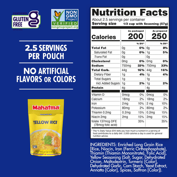 Mahatma Yellow Rice 5 oz (Pack of 4)