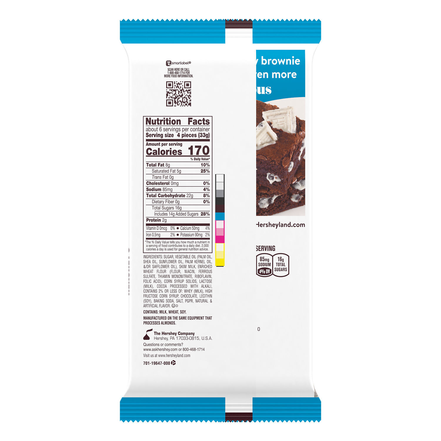 Hershey's Cookies 'n' Creme Giant Candy, Bars 7.37 oz, 25 Pieces ...