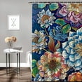 thumbnail image 2 of JEUXUS Home Bathtubs Bathroom Curtain Decoration Boho Vintage Mandala Flowers White, 2 of 7