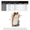 thumbnail image 6 of Alsol Lamesa V Neck T-Shirts Tops for Women Summer Ruffle Short Sleeve Polka Dot Casual Womens Shirts, 6 of 6