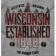 thumbnail image 2 of Wisconsin Rugged Outdoor Adventure Men's Graphic T Shirt Tees Brisco Brands S, 2 of 4