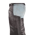 thumbnail image 6 of Dealer Leather C332-01-XS Mens Plain Biker Leather Chaps - Extra Small, 6 of 8