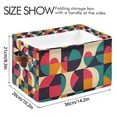 thumbnail image 4 of Yayeee Canvas Storage Basket with Handles for Shelves Fabric Bins Closet Organizer, Retro Geometric, 4 of 8
