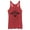 Red Heather, variant on Women's Nintendo Legend of Zelda Link's Awakening Owl Hieroglyphic Racerback Tank Top Purple Heather Small