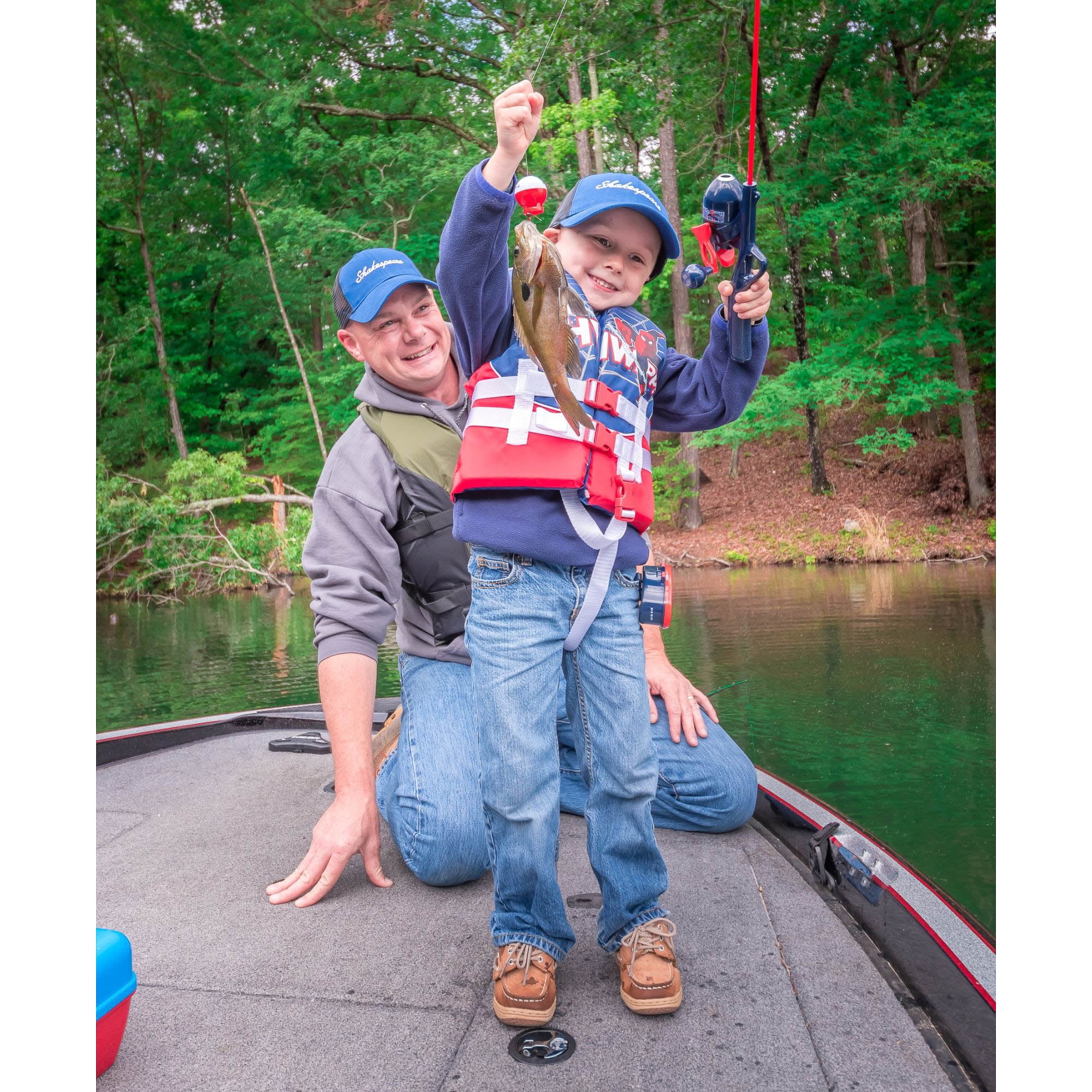 SHAKESPEARE, Canne à pêche et moulinet pour enfant Capitaine America –  Boutique Nature chasse et pêche