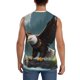 thumbnail image 4 of Balery Forest River Bald Eagle Camisetas sin mangas para hombre, absorbe la humedad y protege contra el mal olor.-3X-Large, 4 of 7