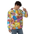 thumbnail image 4 of Simpsons Men's Hoodie With Color Drawstrings Sweatshirt Hooded Pullover Print Winter Coat Jacket 3x-Large, 4 of 9
