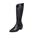 thumbnail image 2 of Herrnalise Pointed Toe Thick Mid-heel High Boots Children's Knight Boots Plus Size Boots,clearance under 10, 2 of 8