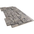 thumbnail image 6 of Ekena Millwork 49"W x 24 1/2"H x 1 1/4"D Castle Rock Stacked Stone, StoneWall Faux Stone Siding Panel, Linen Graphite, 6 of 9