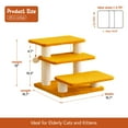 thumbnail image 3 of MWPO 15''H Multi-Step Pet Stairs for High Beds & Sofas, 3-Step Cat Stairs with 2 Toy Balls, Yellow, 3 of 8