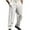 White, variant on Men Solid Pants Slant Insertion Pocket Button Zipper Business Affairs Western-Style Trousers Black