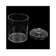 thumbnail image 3 of Dispensador de soporte para bolas de algodón, hisopo de algodón, almohadillas redondas de algodón, hilo dental, tarro de boticario de plástico transparente de 3 Oz para recipiente de baño, 1 ud., 3 of 6