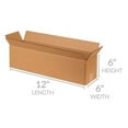 thumbnail image 2 of UOFFICE 25 Long Corrugated Boxes 12 x 6 x 6" Cardboard Shipping Box Moving Cartons, 2 of 6