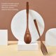 thumbnail image 2 of Juego de 8 tenedores y cucharas de madera japonesa de 9 pulgadas, vajilla de cocina, cubiertos de madera natural, cena, 2 of 4