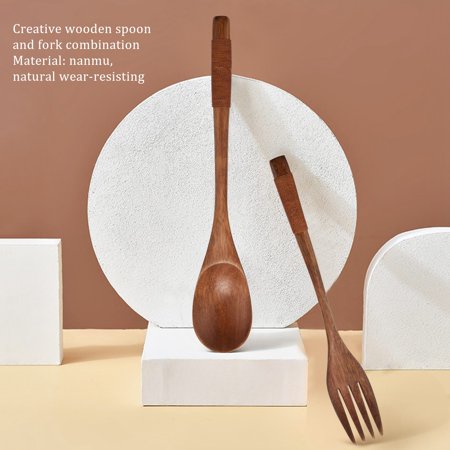 

forks set 8 Pcs Wooden 9 inchJapanese Spoon Fork Set Kitchen Tableware Natural Wood Cutlery Wooden Dinner Cutlery Set