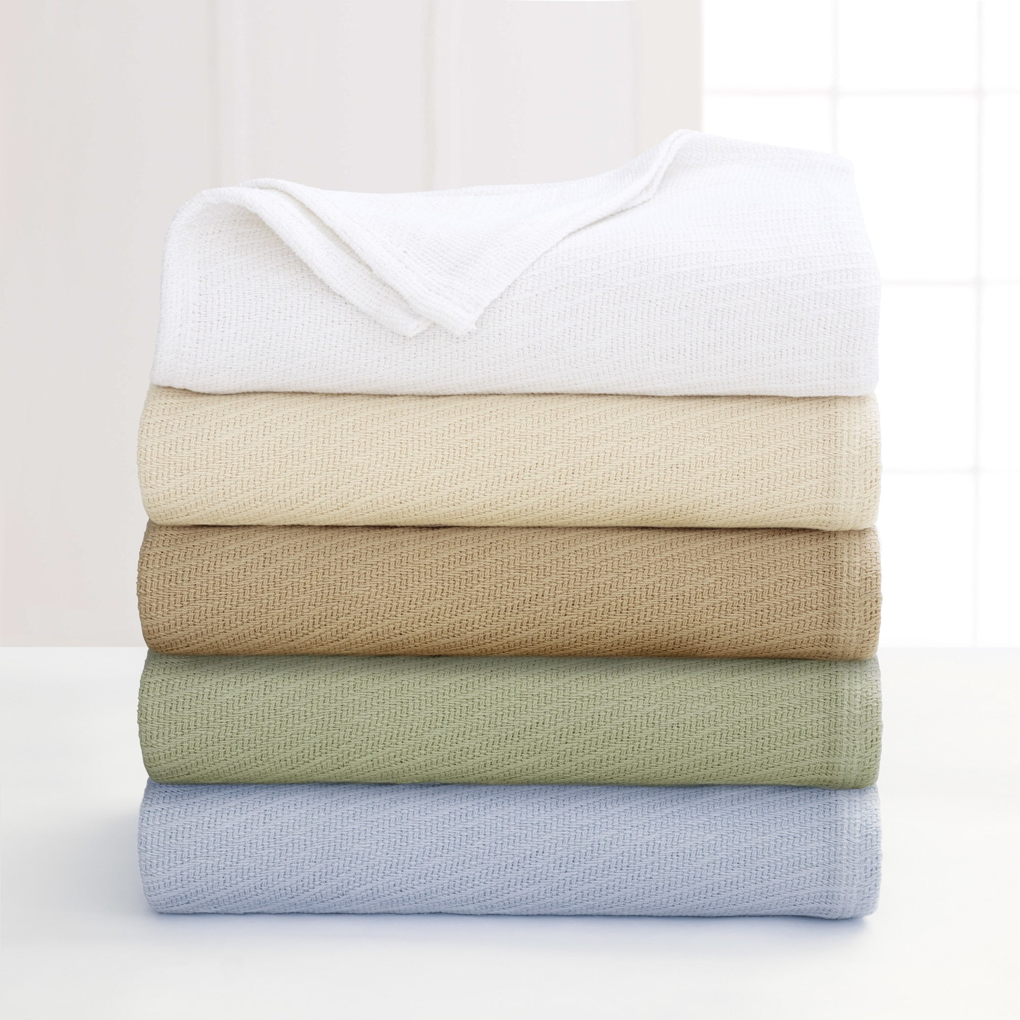Martex Diagonal Weave Lightweight Layer Cotton Blanket