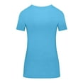 thumbnail image 5 of ACTIVE UNIFORMS SCRUBS Women's Short Sleeve Round-Neck T-Shirt Under Scrub (Aqua, X-Small), 5 of 6