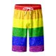 thumbnail image 5 of WILLBEST Pantalones Cortos Cargo para Hombre con Estampado de Boca de Arcoíris para Verano, Pantalones Cortos con Bolsillo y Lazo Totalmente Estampados para Resort, 5 of 5