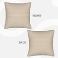 thumbnail image 3 of Bingfone Brown Gingham Linen Throw Pillow Covers Cushion Case Pocket Button Vintage Farmhouse Pillowcase for Sofa Couch Bed 18"x18", 3 of 9