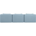 thumbnail image 3 of Meridian Furniture Cube Light Blue Vegan Leather 3-Pc. Modular Sofa, 3 of 9