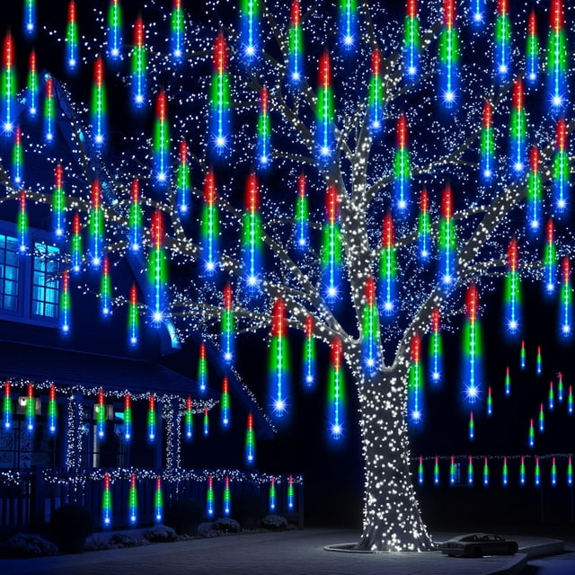 Luces navideñas JOYIN Meteor Shower, 8 tubos, 192 LED