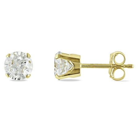 1 Carat T.W. Diamond 14kt Yellow Gold Solitaire Earrings