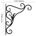 thumbnail image 2 of Wall MountHanger Bracket | Heavy Duty Metal Hook for Flower Pots, Lanterns & Decorations | 30x26cm Balcony Garden Hanging Rack with Mounting Hardware, 2 of 2