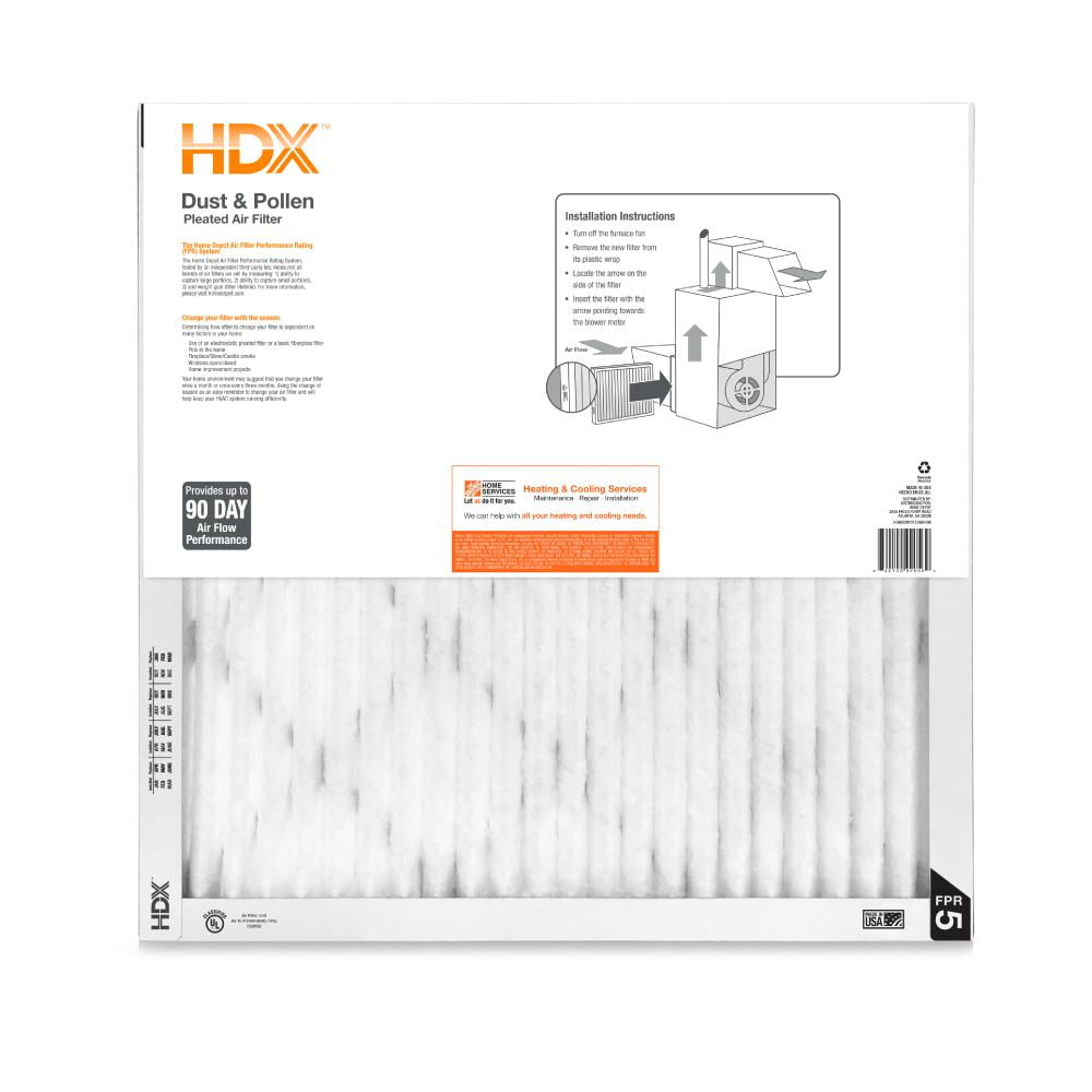 20 in. x 20 in. x 1 in. Standard Pleated Furnace Air Filter FPR 5, MERV 8 (3-Pack