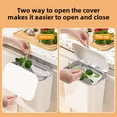 thumbnail image 4 of Wall-Mounted Kitchen Waste Bin with Touch-Operated Sliding Lid, 9L Large Capacity, PP Durable Material, Space-Saving Design for Cabinet Doors, Hygienic Trash Can for Kitchen or Bathroom (White with, 4 of 4