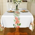 thumbnail image 3 of Mizhona Easter Cute Bunny Rectange Tablecloth Color Eggs Table Cloth for Dinning,Kitchen,Party，60" x 102", 3 of 5