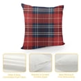 thumbnail image 4 of Creowell Navy Blue Red Christmas Plaid Throw Pillow Covers Scottish Tartan Plaid Decorative Pillow Cases, Rustic Farmhouse Square Soft Cushion Covers for Holiday Couch Sofa Bed Decor,Multi-Size White, 4 of 5