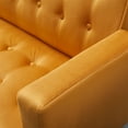 thumbnail image 4 of Aukfa 76" Velvet Futon Convertible Sofa Bed, 3 Seat Tufted Couch for Home Office, Ginger, 4 of 9