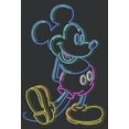 thumbnail image 2 of Women's Mickey & Friends Bright Neon Mickey Mouse Outline Racerback Tank Top Black Heather X Large, 2 of 4