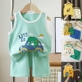 thumbnail image 4 of Futezty Toddler Boys Clothes Summer Outfit Sets, 2Pcs Toddler Boys Outfits 6M 1T 2T 3T Baby Boys Summer Clothes Short Sleeve Crew Neck Cartoon Print T-shirt with Elastic Waist Shorts, 4 of 4