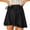 1-Black, variant on QHFBli Womens Silky Satin Mini Short Skirt Adjustable Self Tie High Waist Flowy Casual Short Skater Skirt