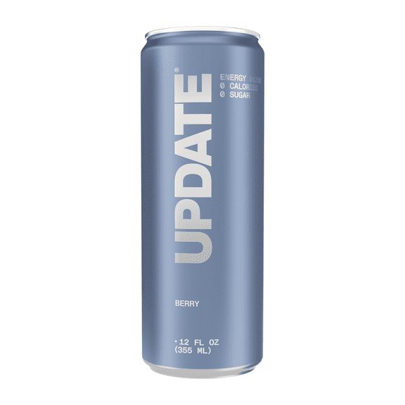 UPDATE Energy Drink, Caffeine Free, Zero Sugar, Berry, 12 fl oz, No Crash, Paraxanthine Powered