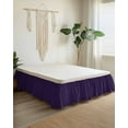 thumbnail image 2 of Solid Color Bed Skirt Dark Purple Bed Skirts California King Size 16 Inch Drop, Wrap Around Dust Ruffle&nbsp;Bedskirt with Adjustable Elastic Belt for Queen Size Beds, 2 of 7